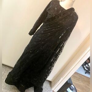 Elegant Black net pakistani/ indian saree